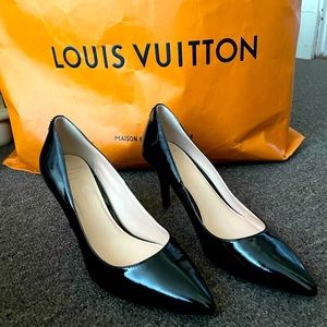 Gorgeous Cole Haan Slip on Go To The Park Stilletto Pumps, Gloss Black 3” Heel